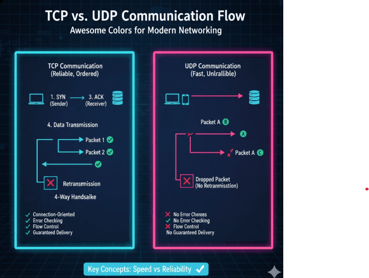 How TCP and UDP Power Internet Data Transfer